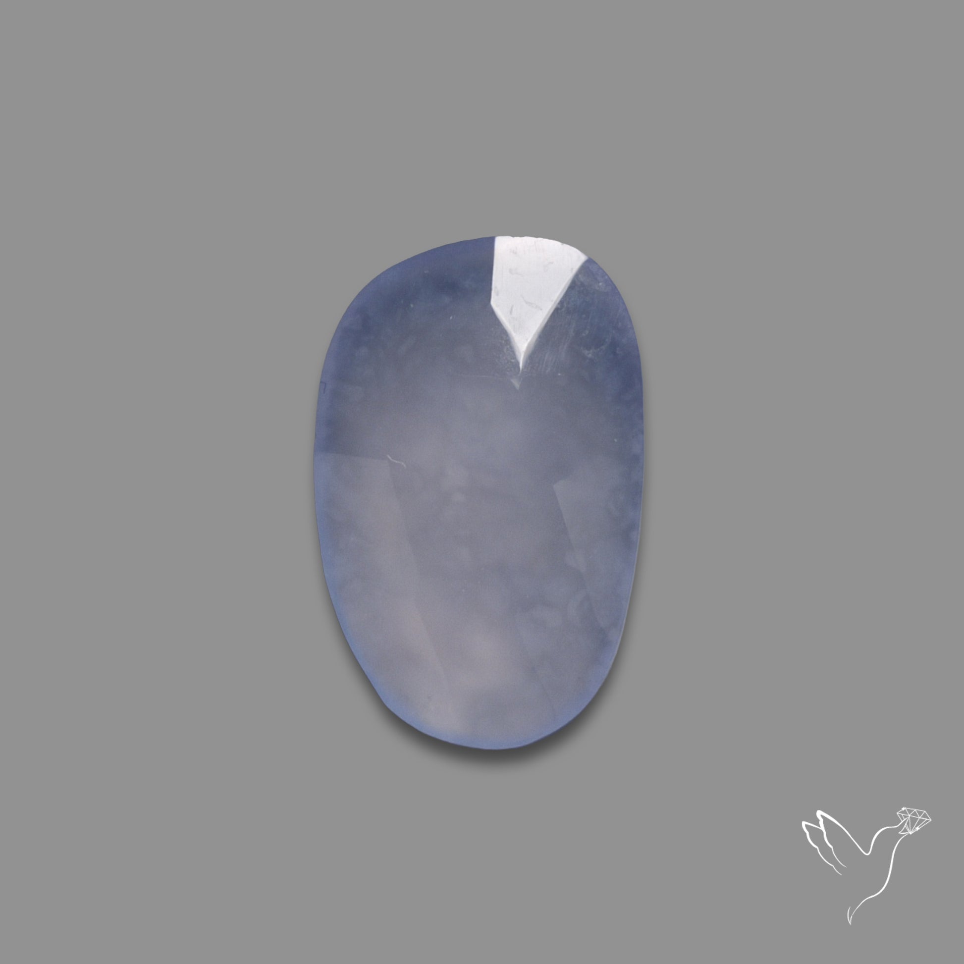 Rose Cut Blue Chalcedony