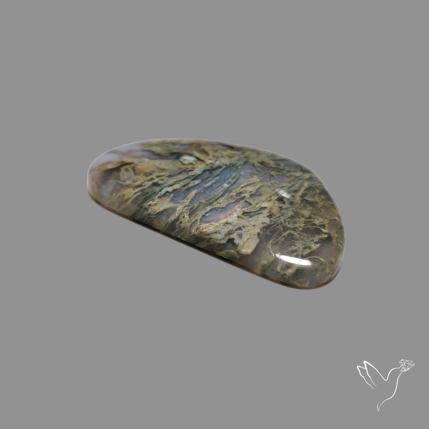 White Horse Canyon Moss Agate Cabochon