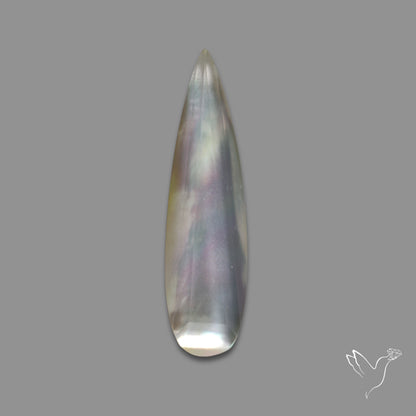 Rose Cut Mother Of Pearl Doublet wtih Quartz