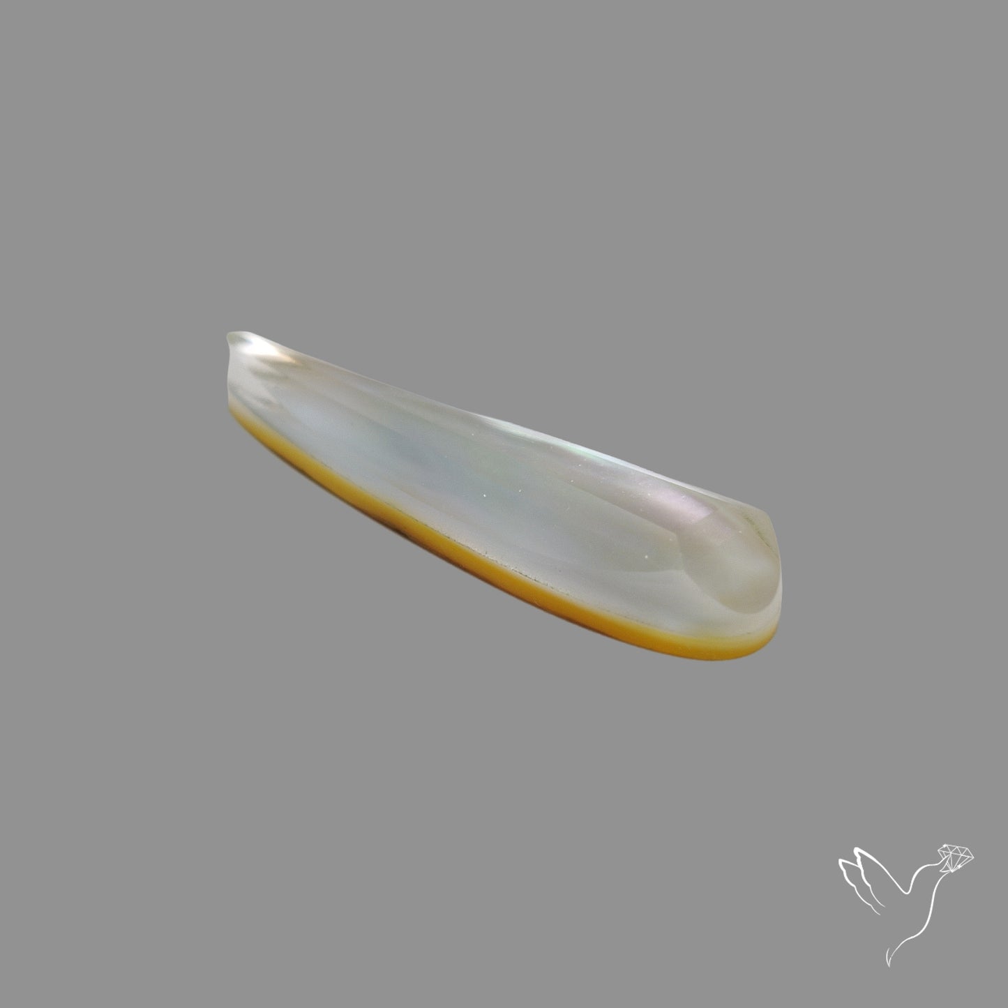 Rose Cut Mother Of Pearl Doublet wtih Quartz