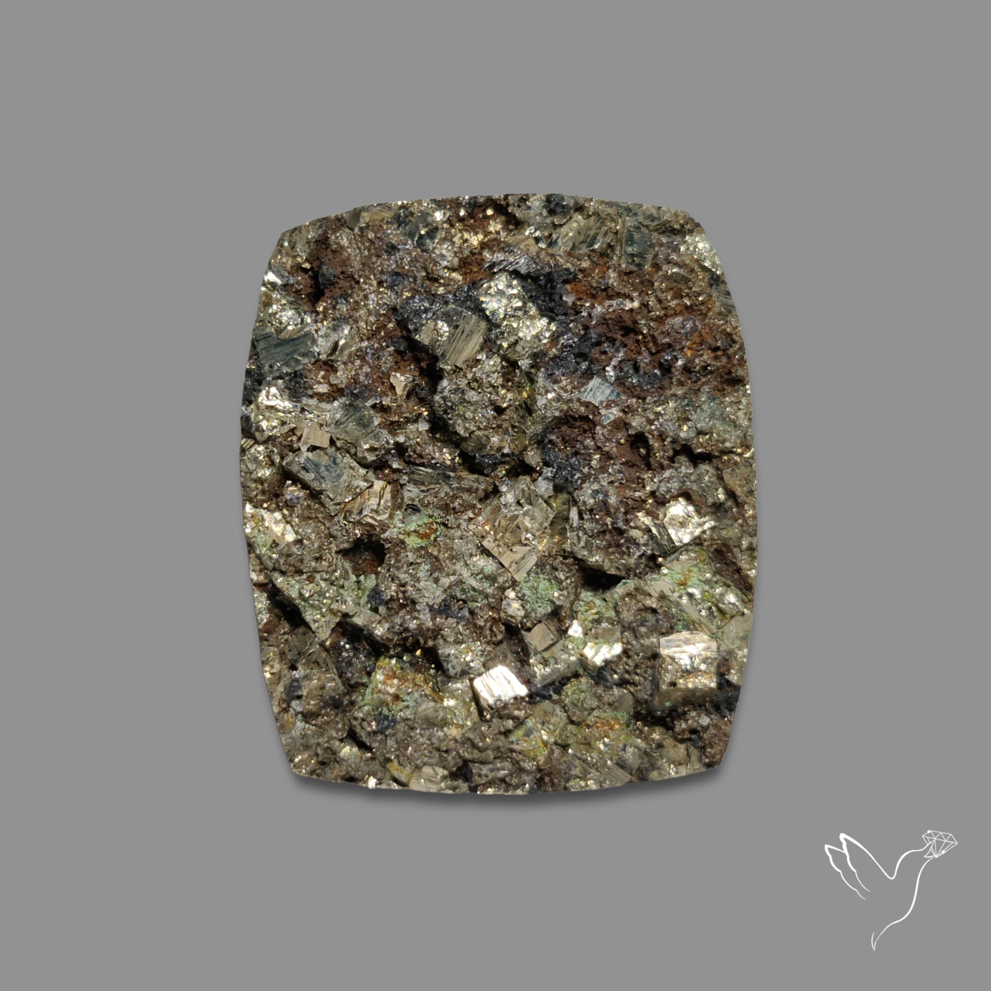 Cubic Pyrite In Basalt Druzy