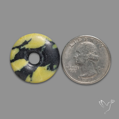 Lizardite Serpentine Doughnut Carved