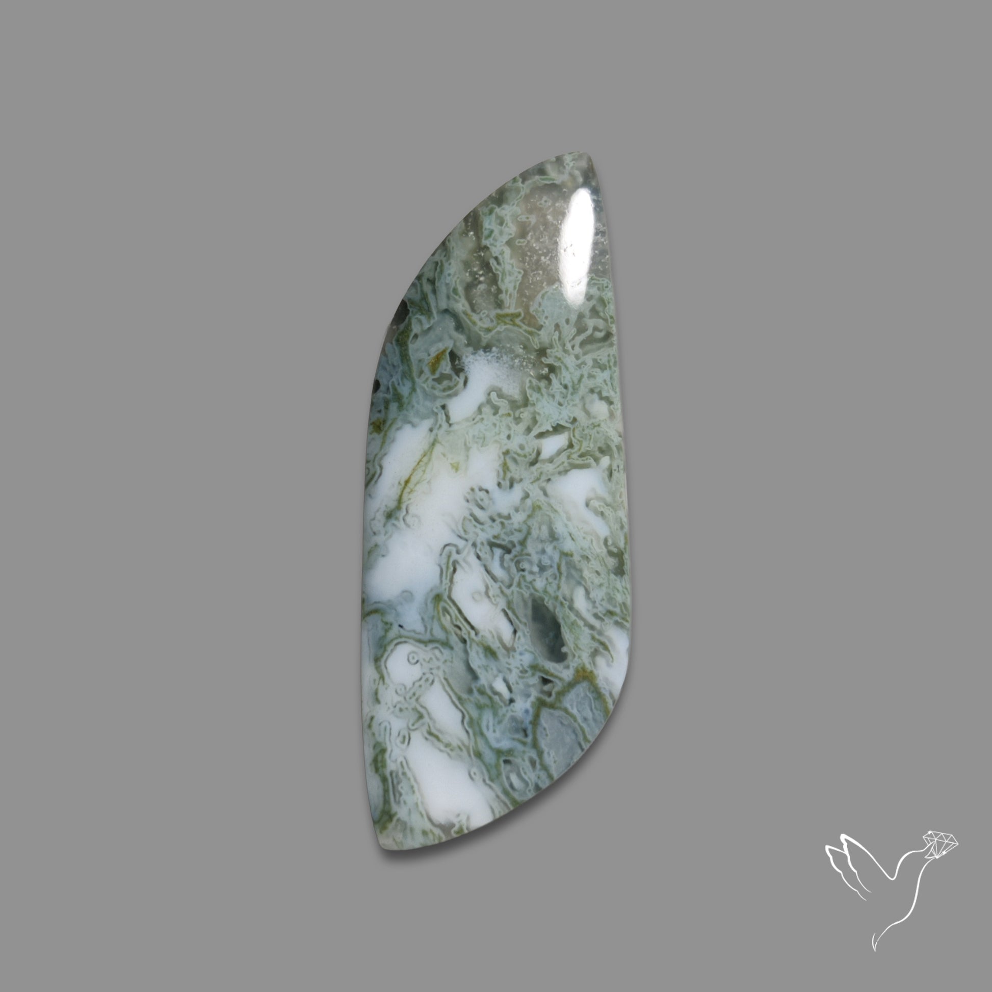 White Horse Canyon Moss Agate Cabochon