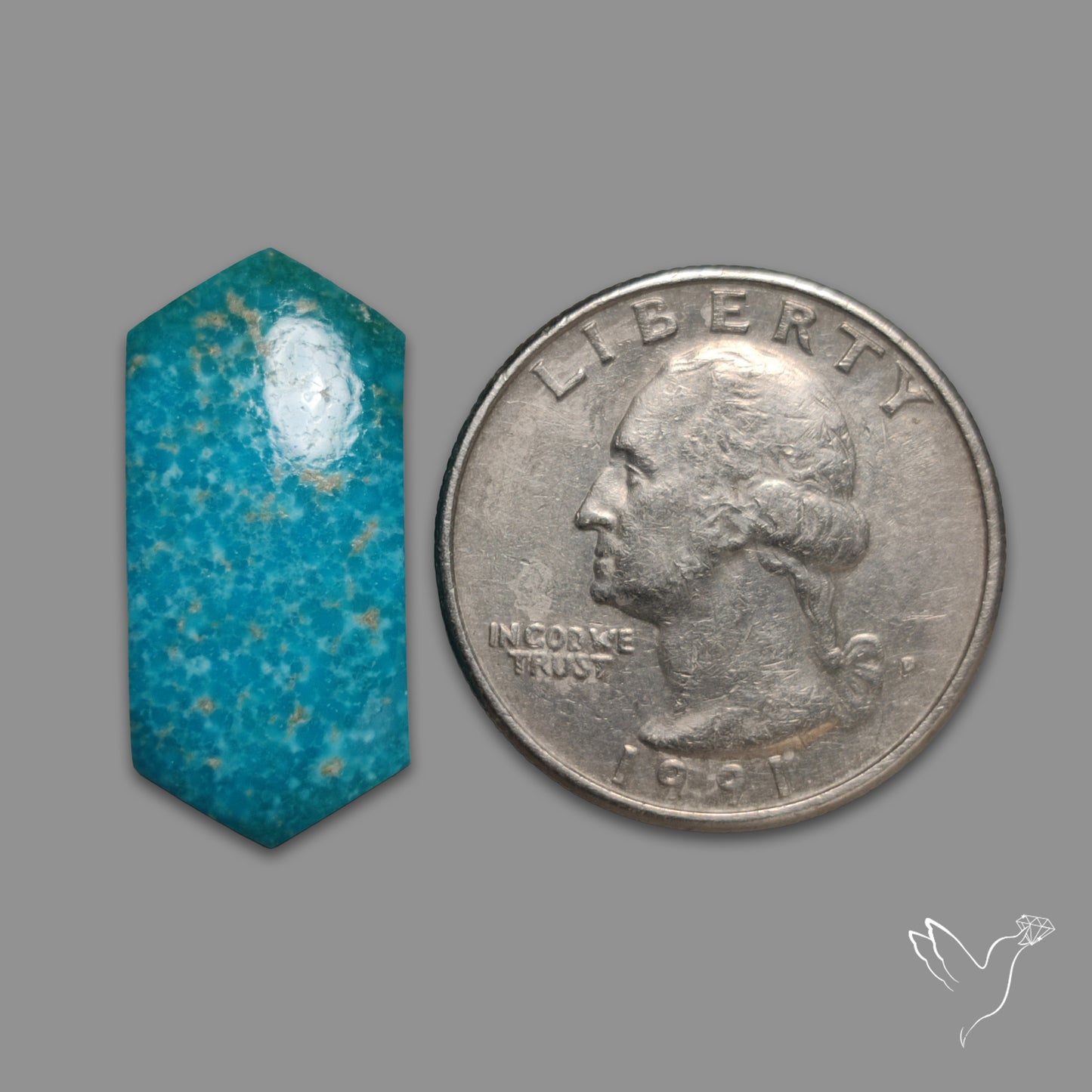 White Water Turquoise Cabochon