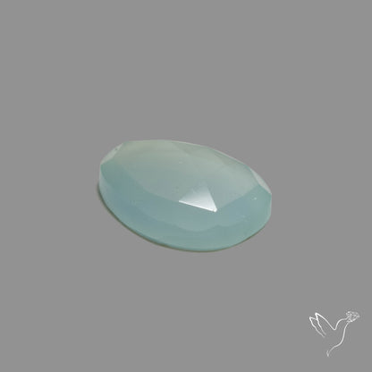 Rose Cut Aqua Chalcedony
