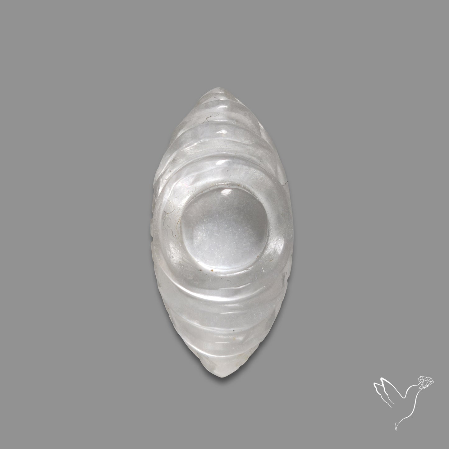 Himalayan Quartz With Mother Of Pearl Doublet Evil Eye