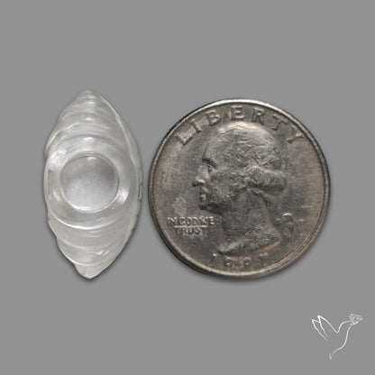 Himalayan Quartz With Mother Of Pearl Doublet Evil Eye