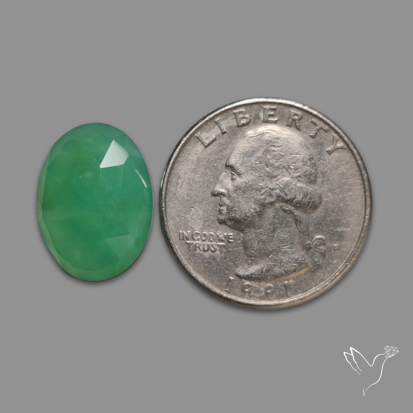 Rose Cut Gemmy Chrysoprase