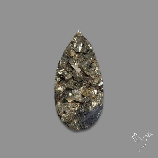 Cubic Pyrite In Basalt Druzy