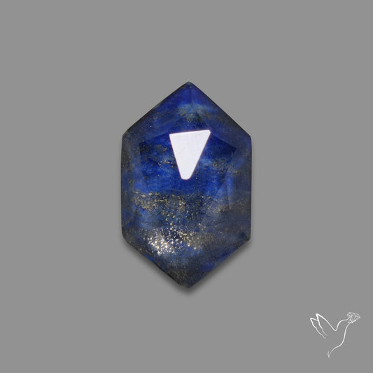 Rose Cut Himalayan Quartz With Lapis Lazuli Doublet