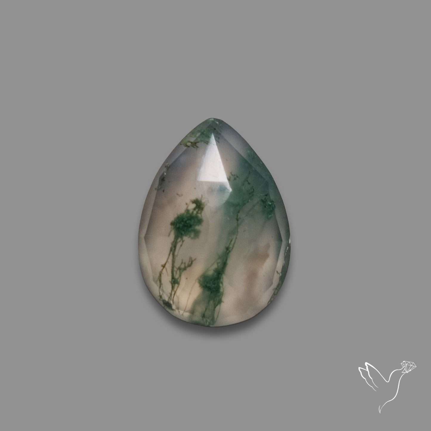 Rose Cut Moss Agate