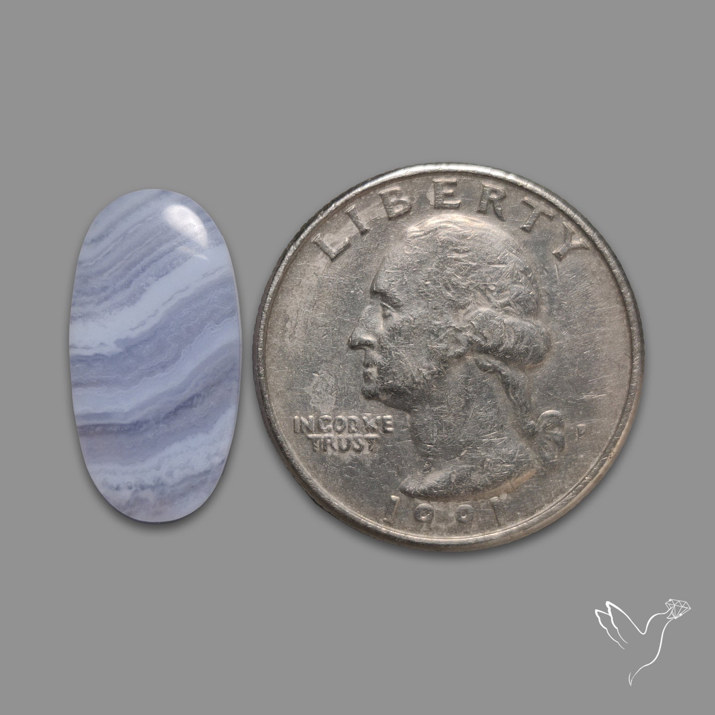 Blue Lace Agate Cabochon