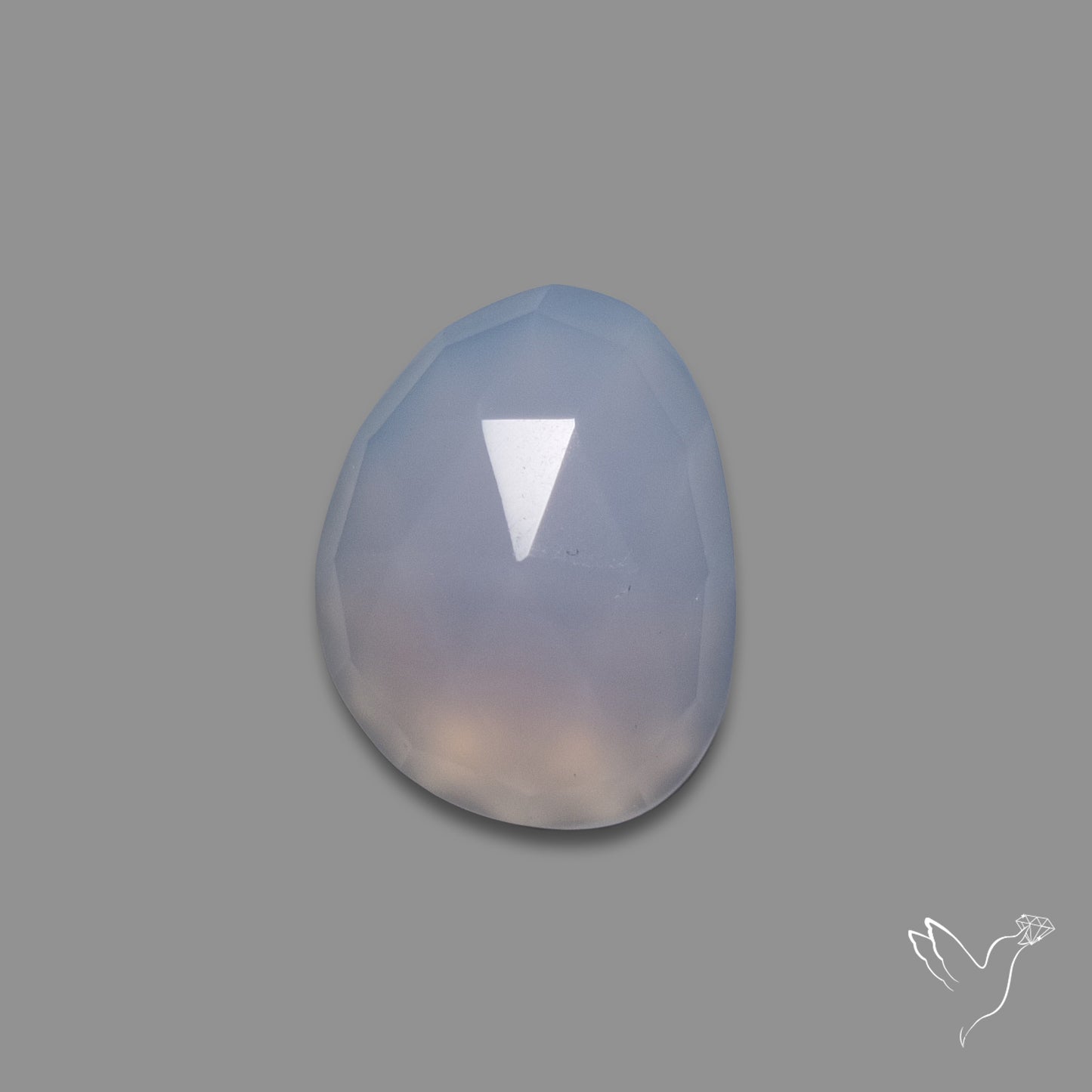 Rose Cut Blue Chalcedony