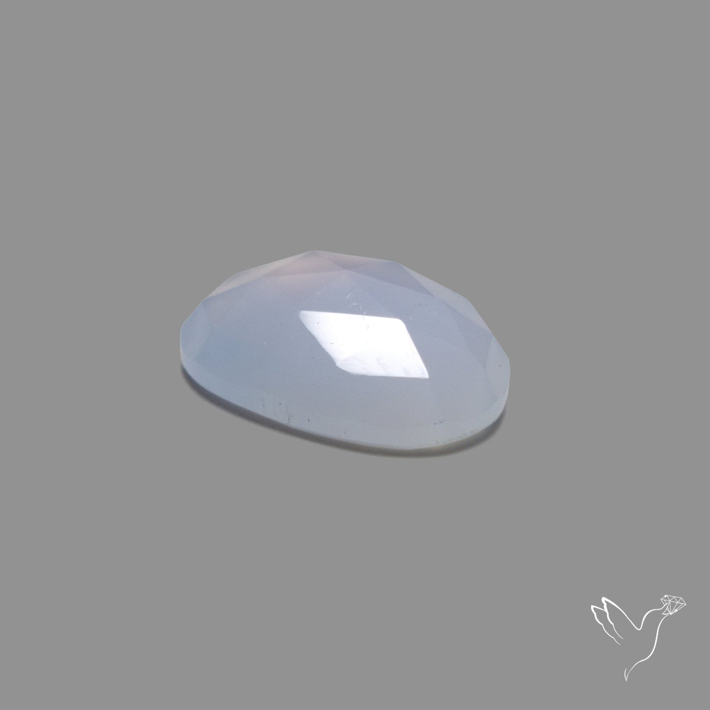 Rose Cut Blue Chalcedony