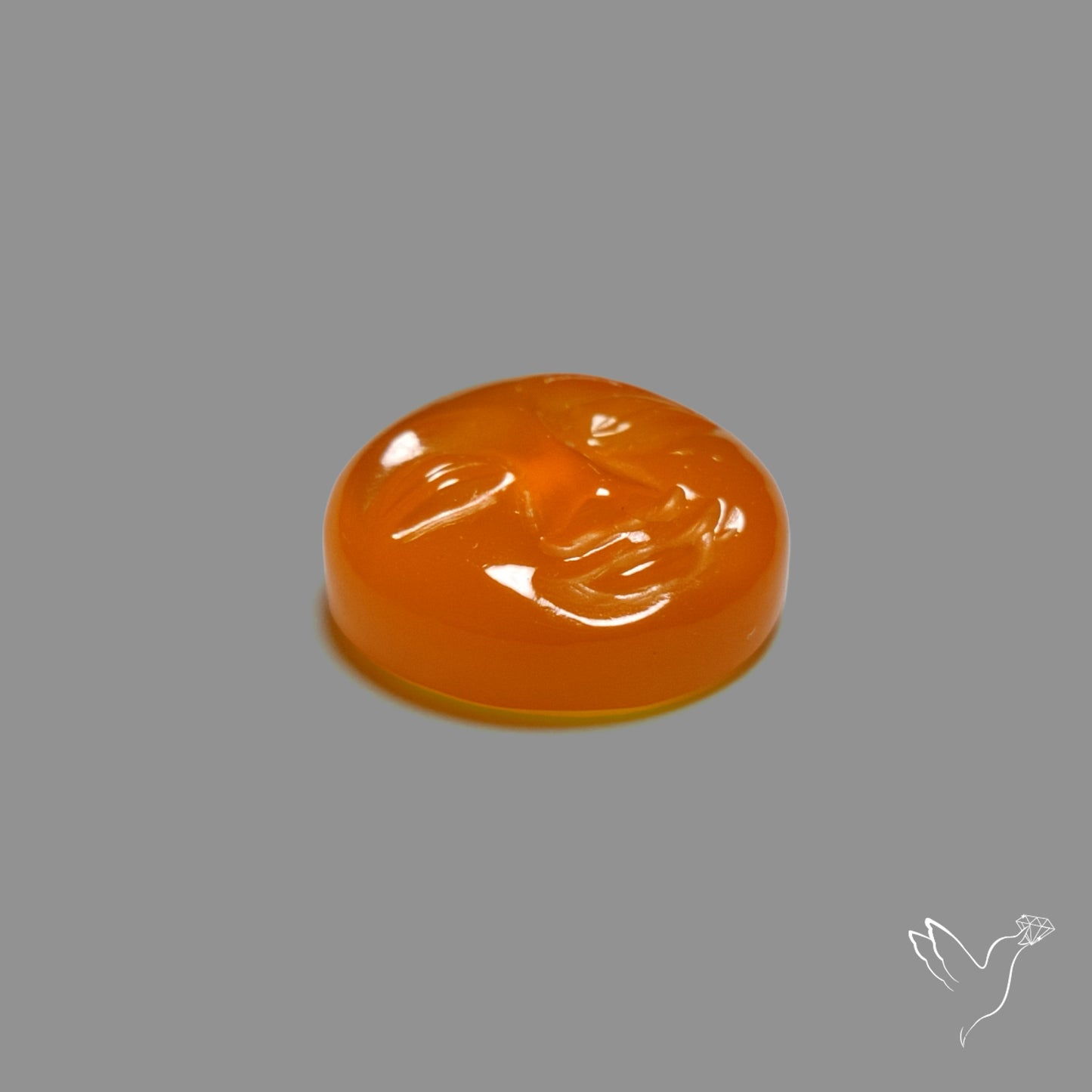 Carnelian Agate Moonface Carving