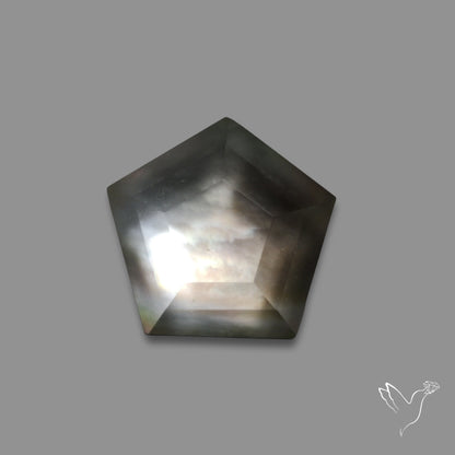 Step Cut Himalayan Quartz With Black Mother Of Pearl Doublet