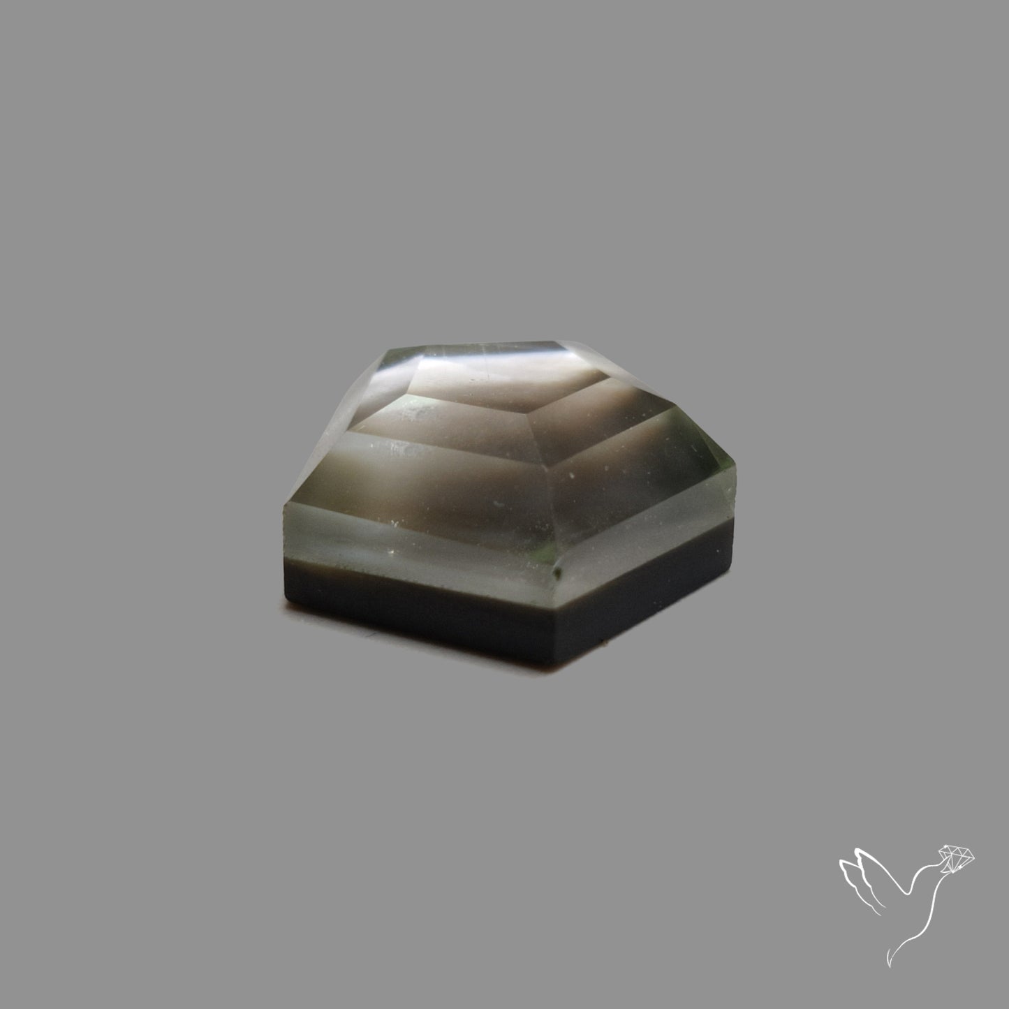Step Cut Himalayan Quartz With Black Mother Of Pearl Doublet