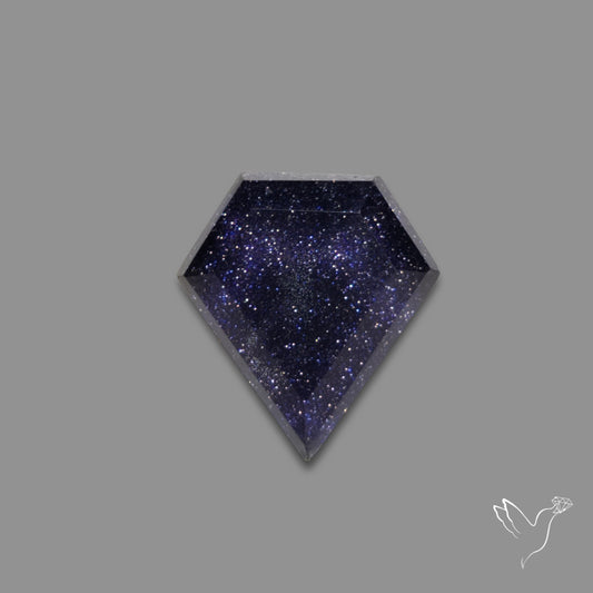 Step Cut Himalayan Quartz With Blue Goldstone Doublet