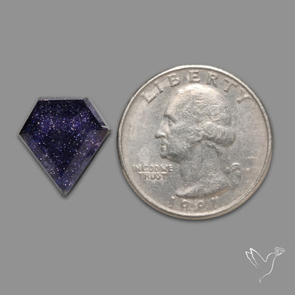 Step Cut Himalayan Quartz With Blue Goldstone Doublet