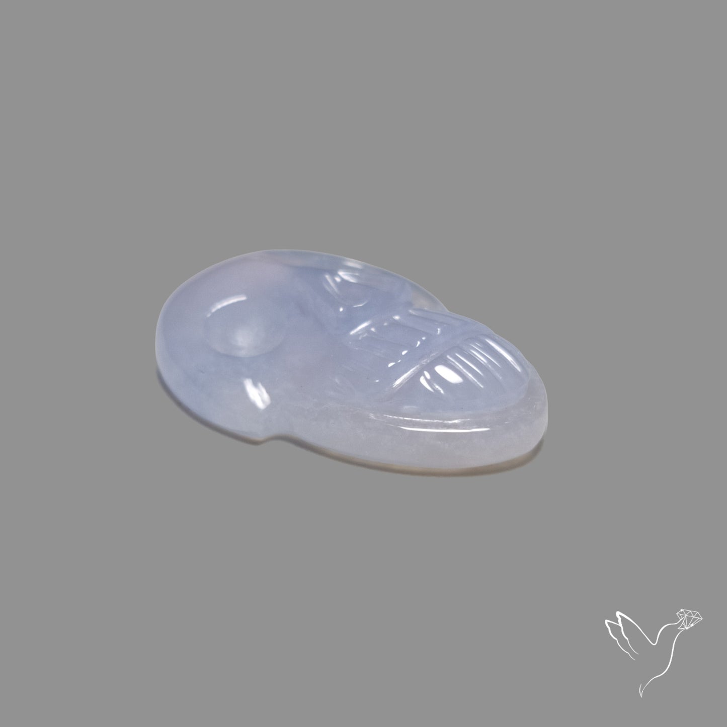 Blue Chalcedony Face Carving