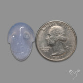 Blue Chalcedony Face Carving