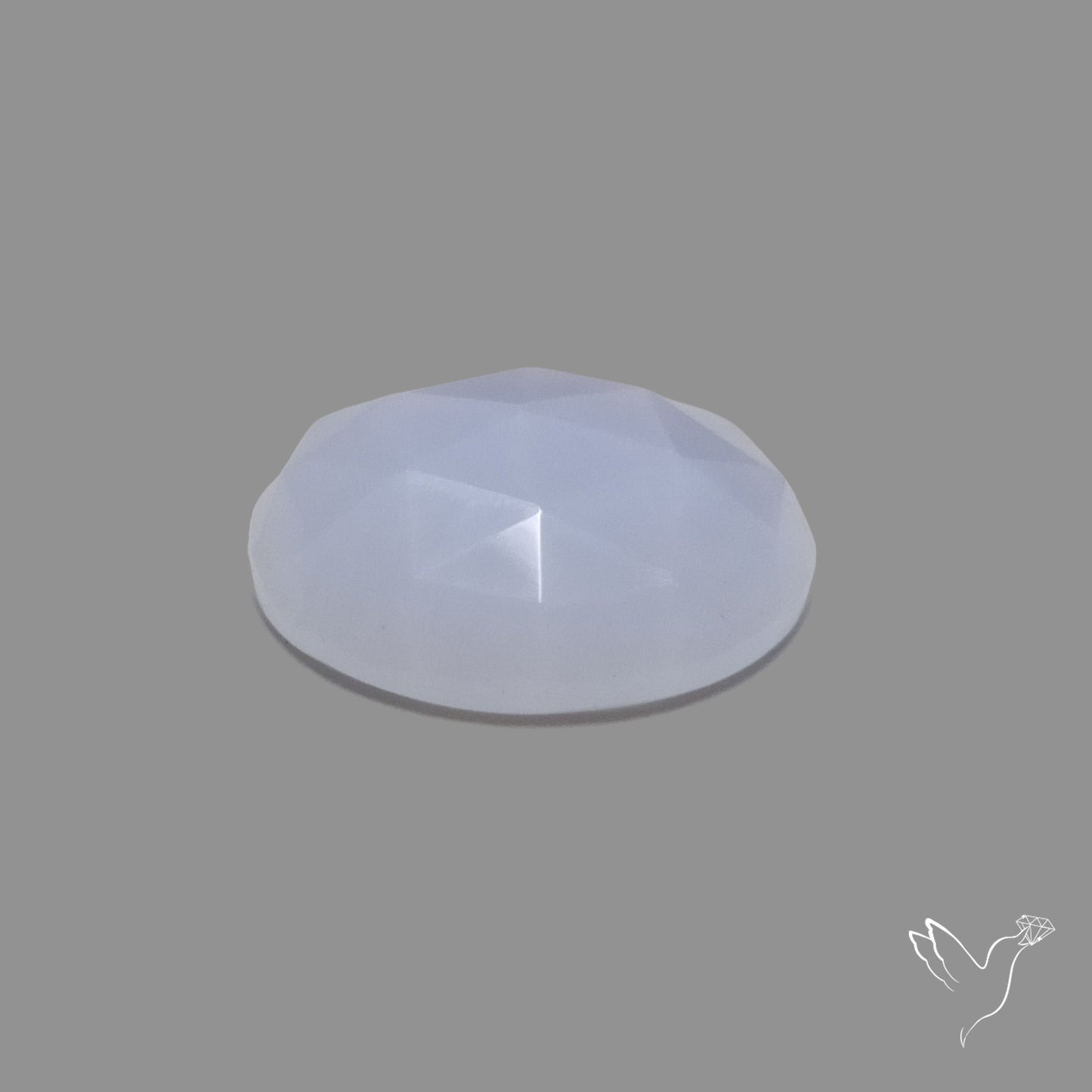 Rose Cut Blue Chalcedony