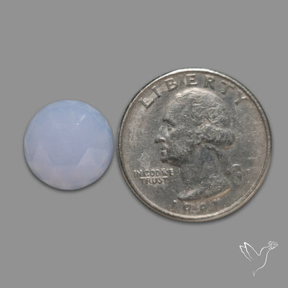 Rose Cut Blue Chalcedony