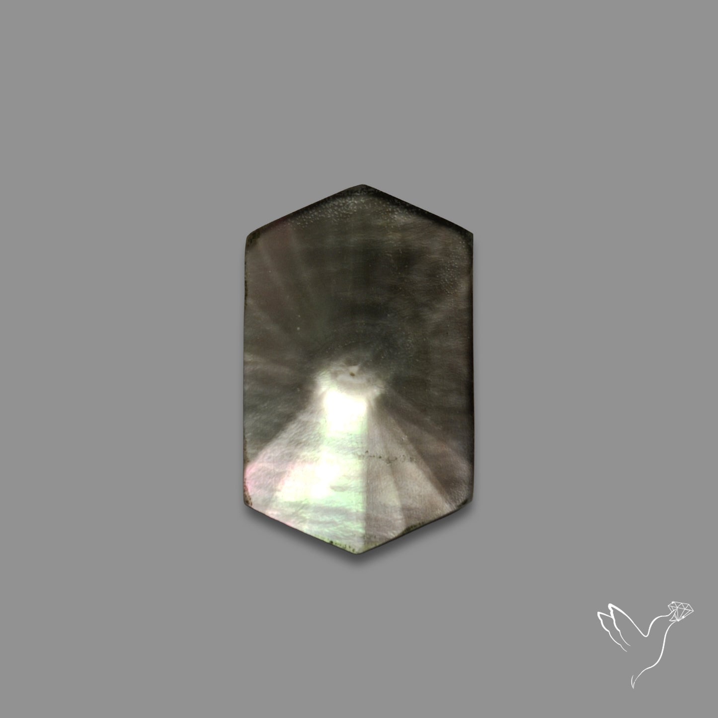 Step Cut Himalayan Quartz With Black Mother Of Pearl Doublet