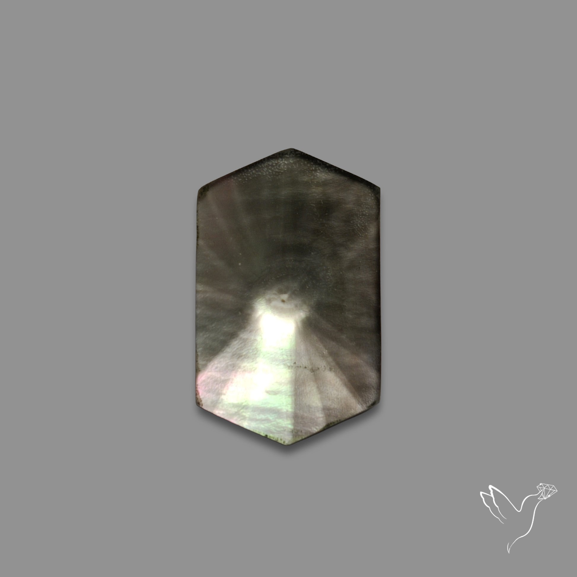 Step Cut Himalayan Quartz With Black Mother Of Pearl Doublet