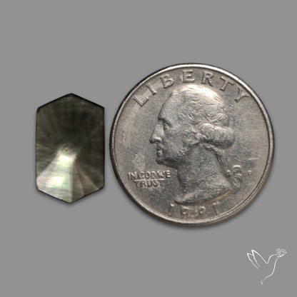 Step Cut Himalayan Quartz With Black Mother Of Pearl Doublet