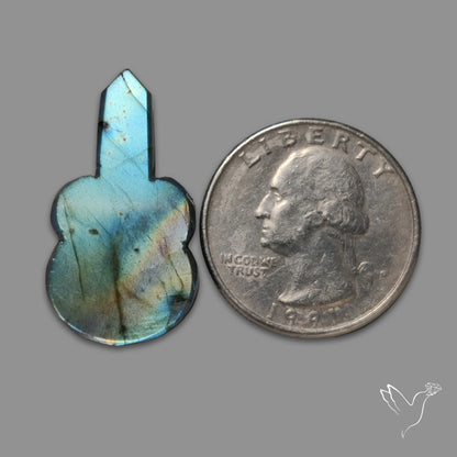 Blue Labradorite Guitar Carving