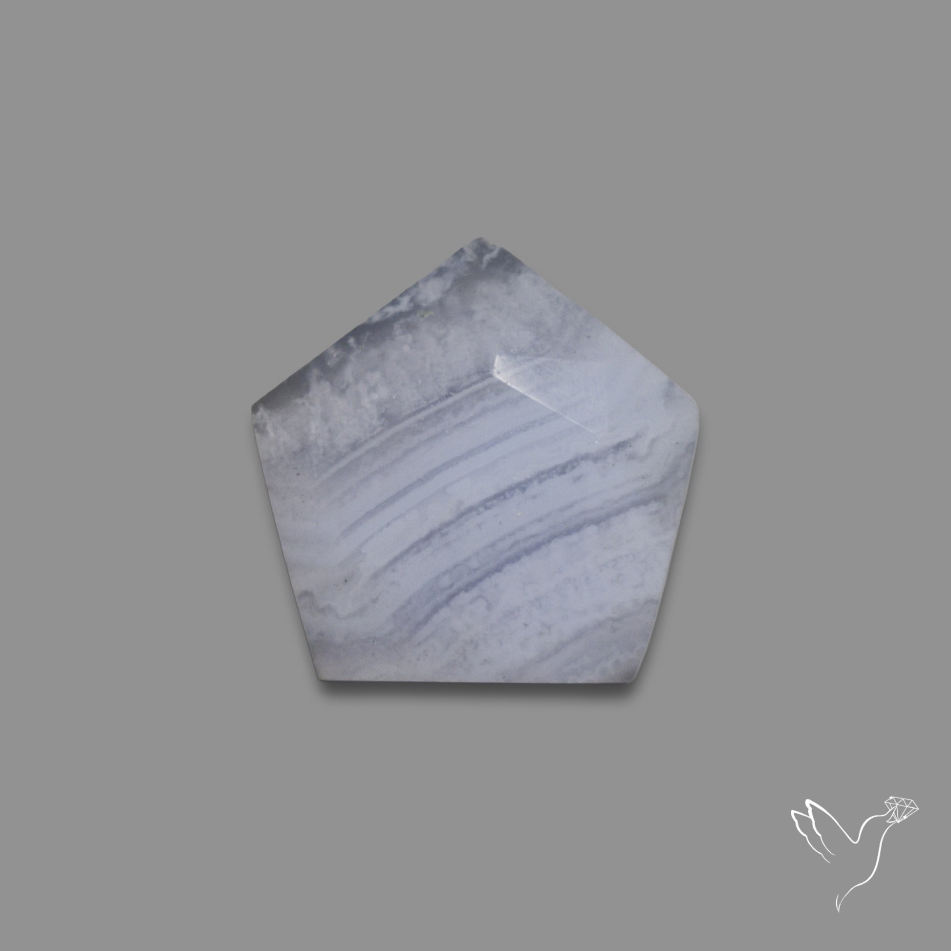 Rose Cut Blue Lace Agate