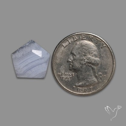 Rose Cut Blue Lace Agate