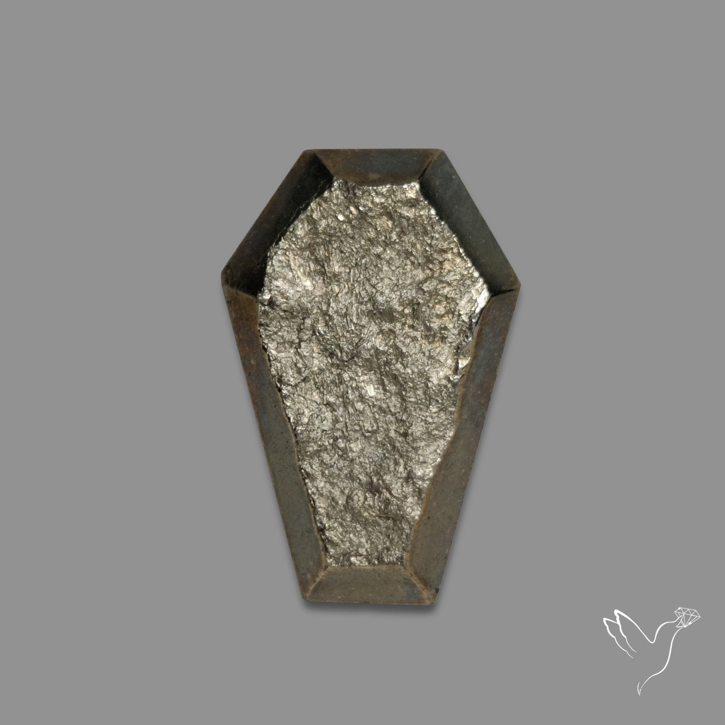 Raw Face Pyrite Coffin Carving