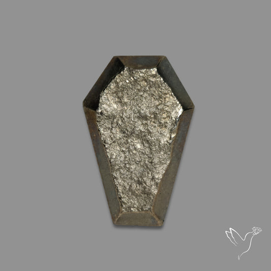 Raw Face Pyrite Coffin Carving