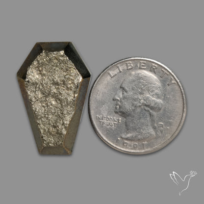 Raw Face Pyrite Coffin Carving