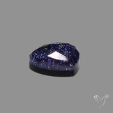 Rose Cut Himalayan Quartz With Blue Goldstone Doublet Heart