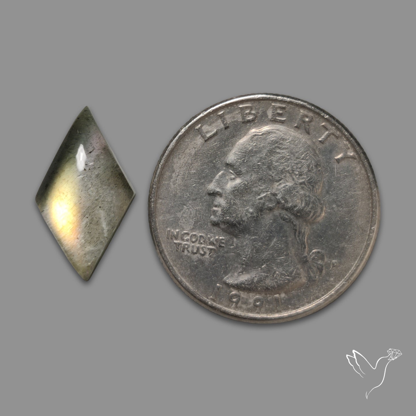 Himalayan Quartz With Yellow Labradorite Doublet