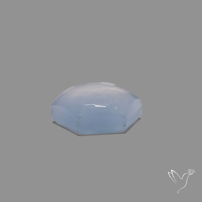 Honeycomb Cut Blue Chalcedony