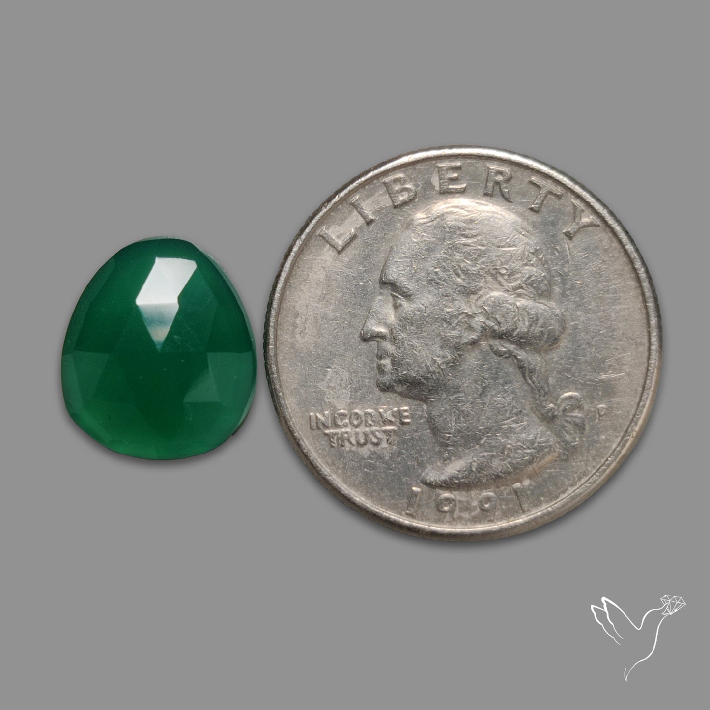 Rose Cut Chrome Chalcedony