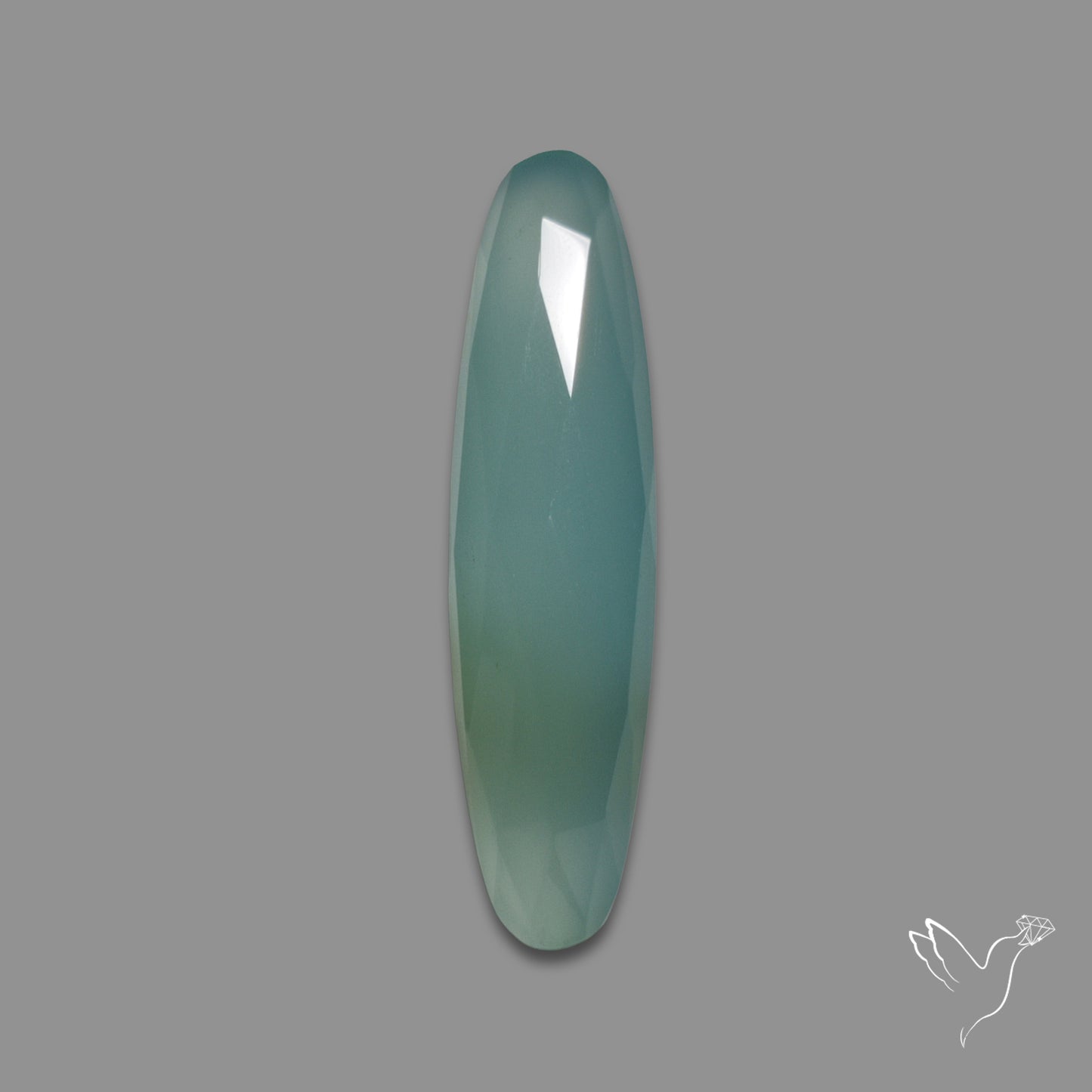 Rose Cut Aqua Chalcedony