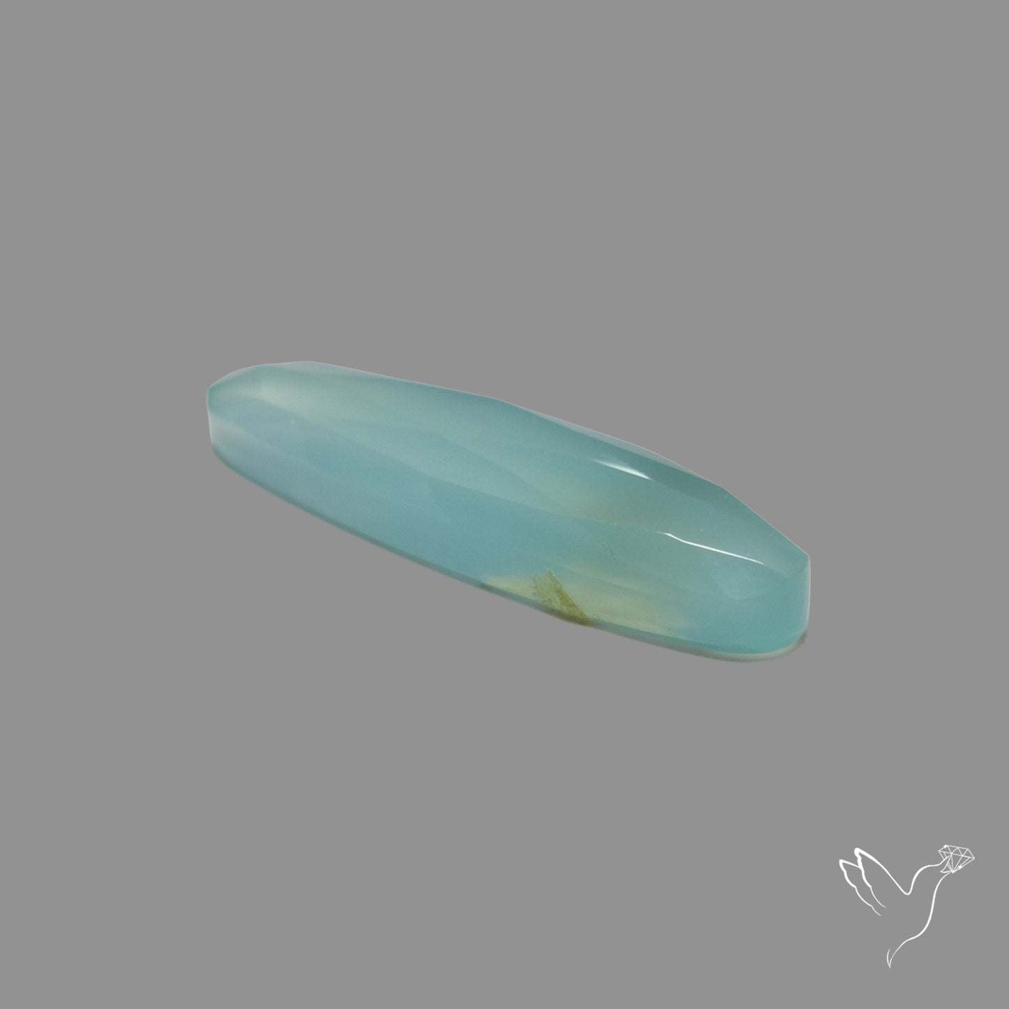 Rose Cut Aqua Chalcedony