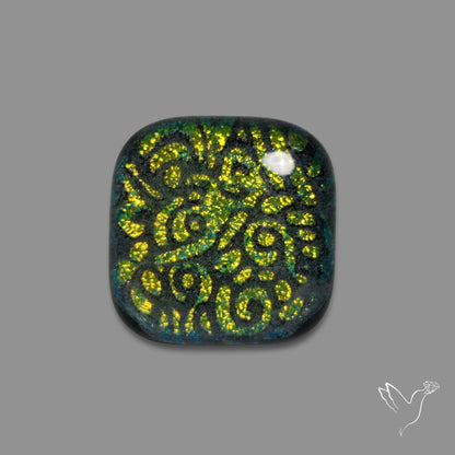 Dichroic Glass Doublet Mandala Inlay
