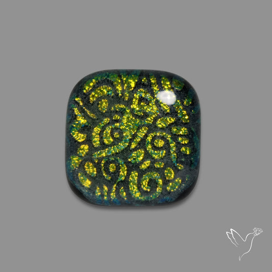Dichroic Glass Doublet Mandala Inlay