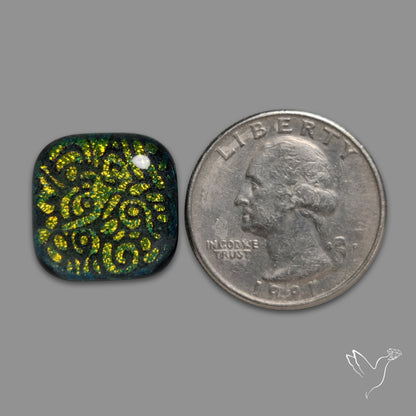 Dichroic Glass Doublet Mandala Inlay