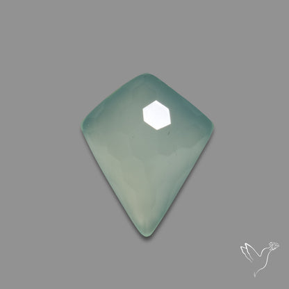Honeycomb Cut Aqua Chalcedony