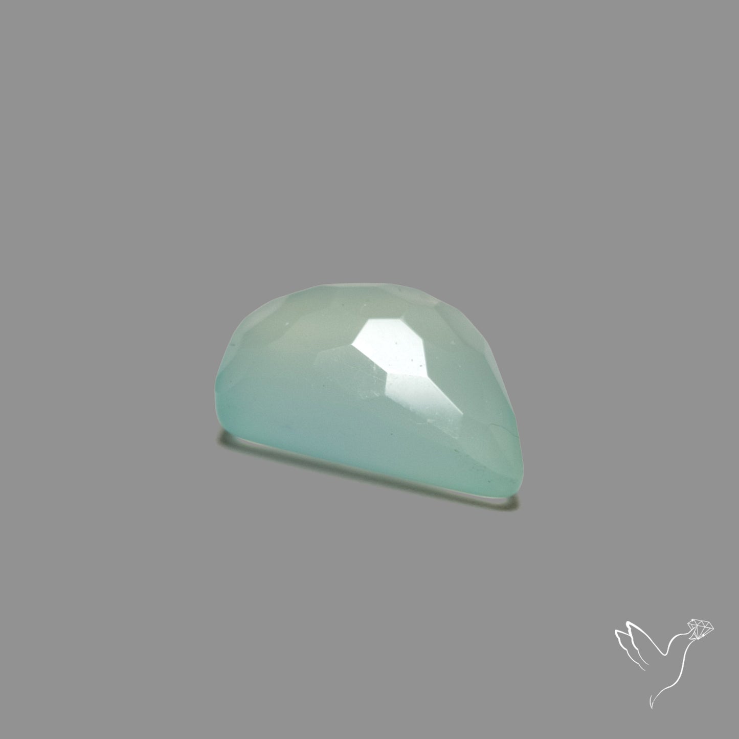 Honeycomb Cut Aqua Chalcedony