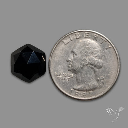 Rose Cut Black Spinel