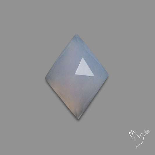 Rose Cut Blue Chalcedony