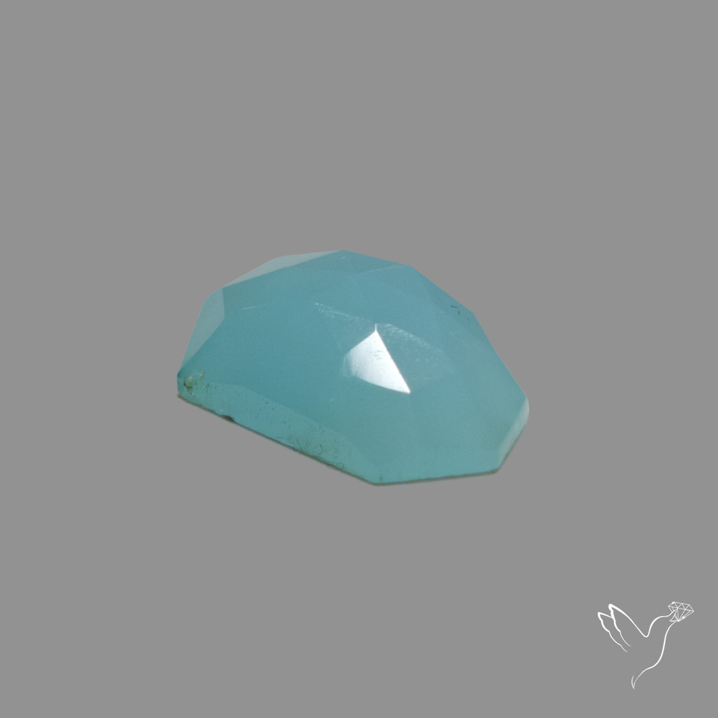 Rose Cut Aqua Chalcedony